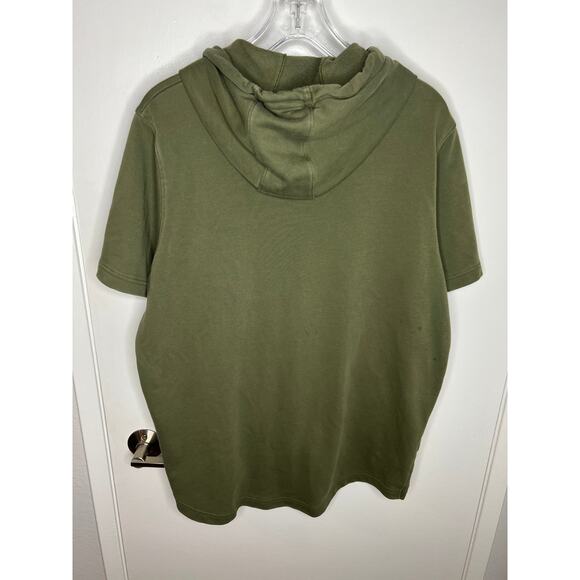 Under Armour Men's Project Rock Short Sleeve Hoodie Green ~ Size XL - Picture 3 of 5